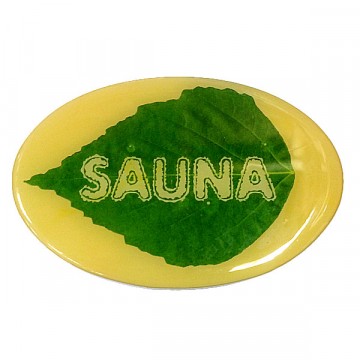 Табличка-овал "Sauna" на липучку