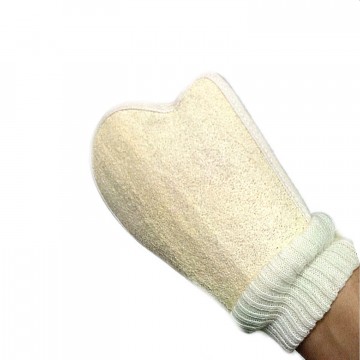 Мочалка OBSI люффа 25х16 рукавица с манжетой 